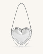 Arlene Heart Shaped Bag - Sliver