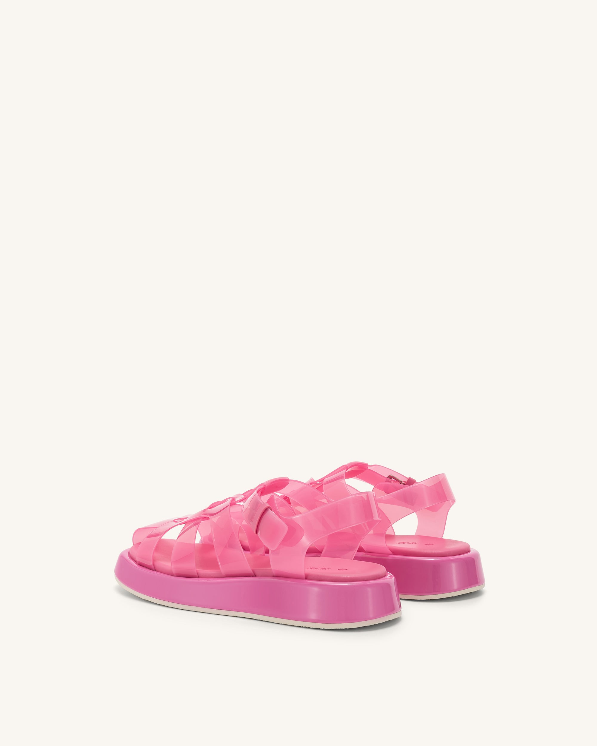 Pink jelly platform sandals on sale