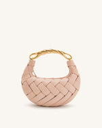 Orla Weave Handbag - Pink Beige