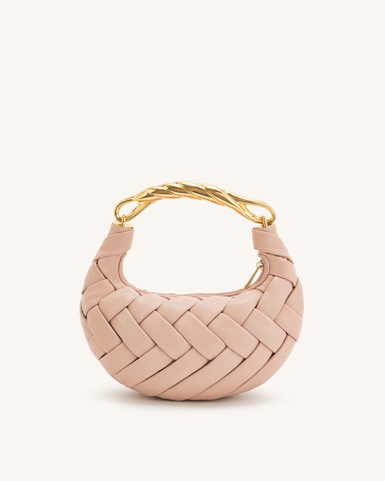 Orla Weave Handbag - Pink Beige