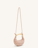 Orla Weave Handbag - Pink Beige