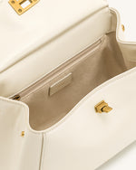 Lucia Classic Top Handbag - White