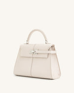 Elise Large Top Handle Bag - White