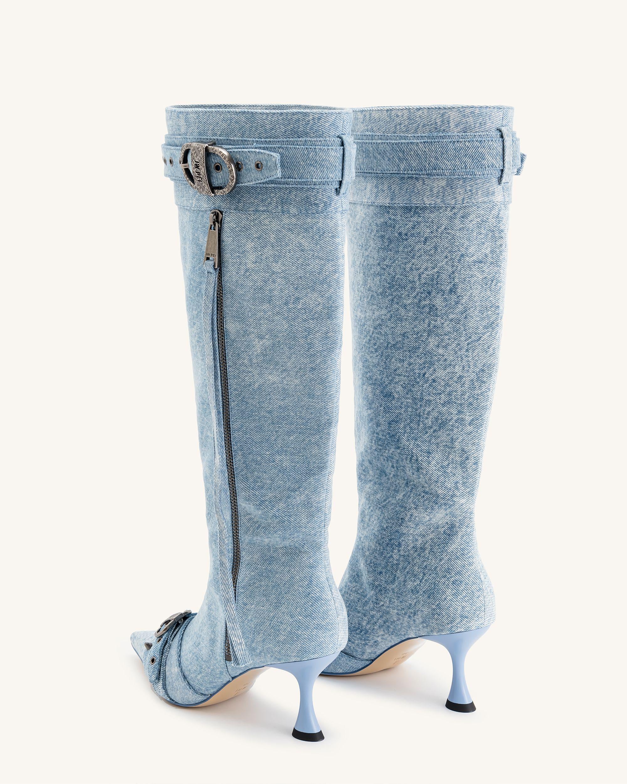 Denim boots online for women