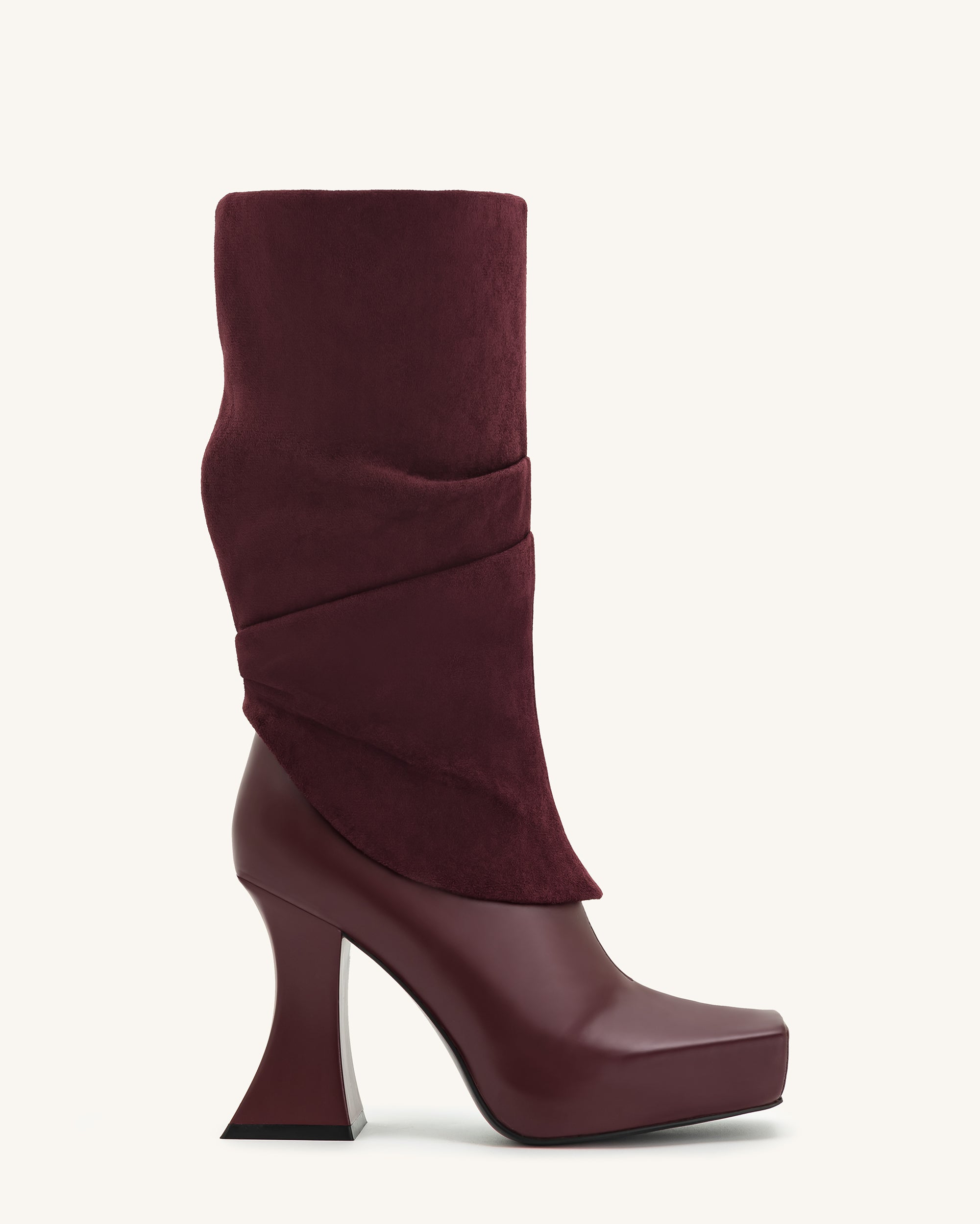 Platform square toe boots best sale