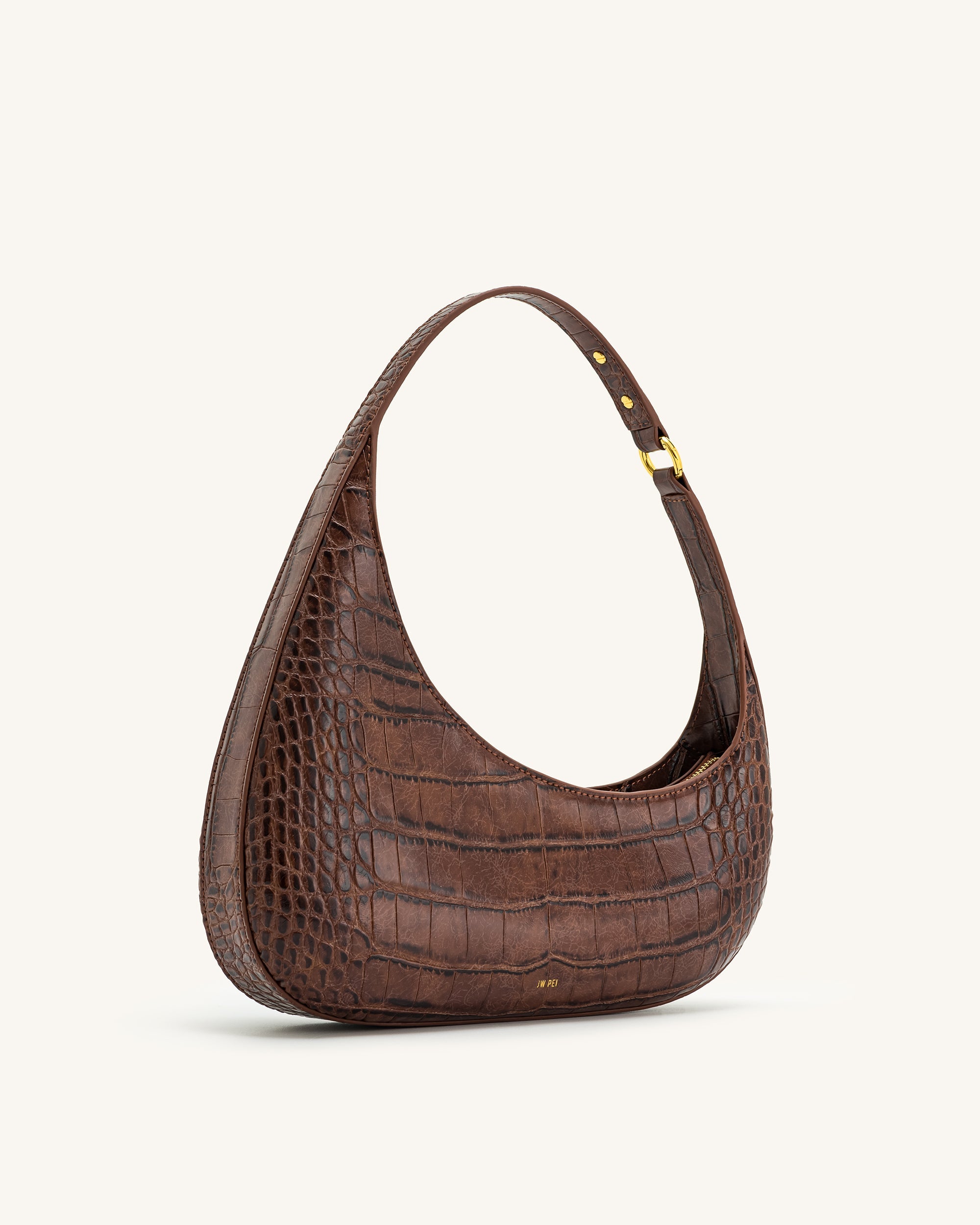 Harlee Shoulder Bag Brown Croc JW PEI UK