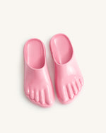 Hayley Toe Model Flat Mules - Pink