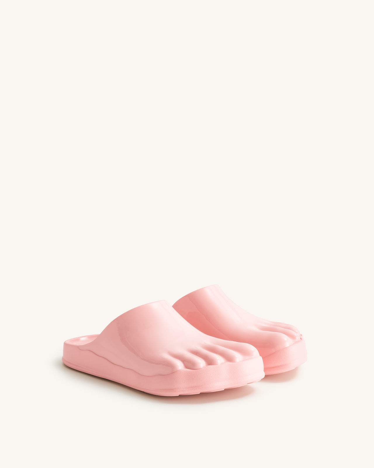 Hayley Toe Model Flat Mules - Pink Beige