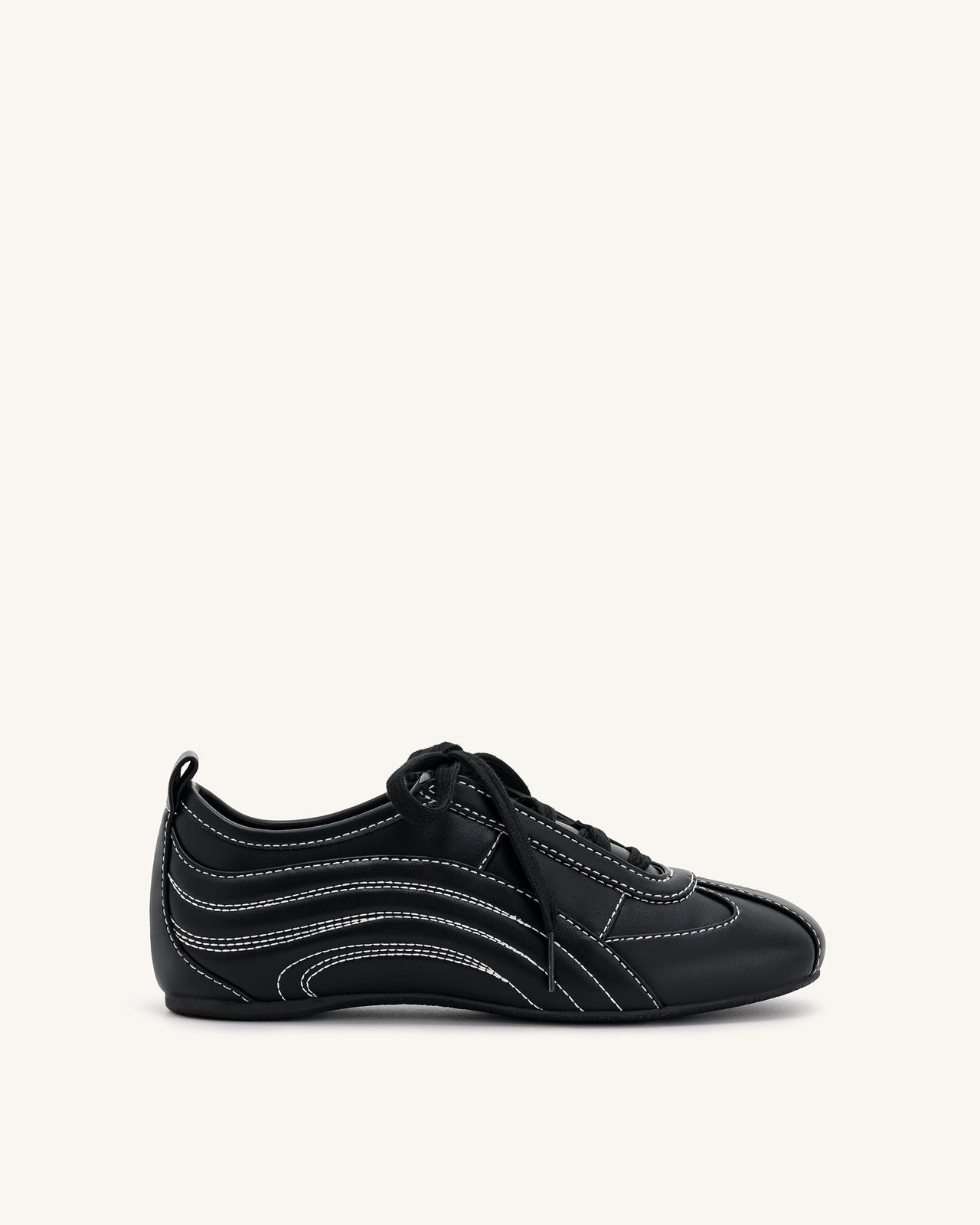 Ferne Streamlined Lustrous Sneakers  - Black