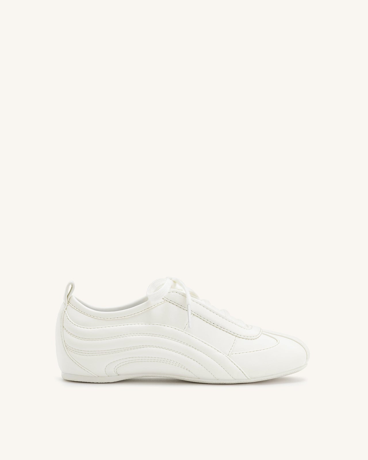 Ferne Streamlined Lustrous Sneakers  - White