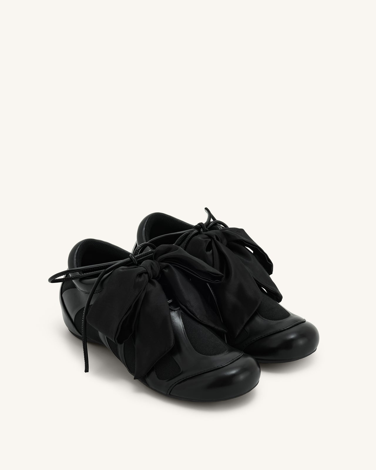 Rosie Bow Tie Low Top Sneakers - Black