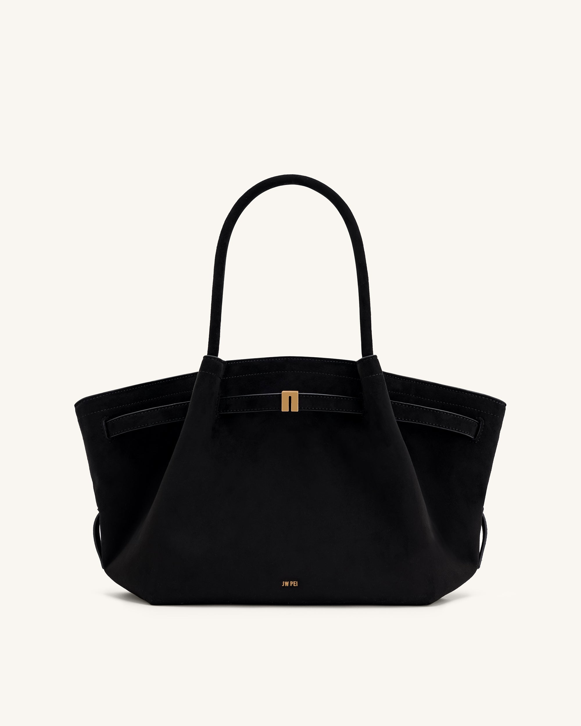 Hana Medium Faux Suede Tote Bag Black JW PEI UK