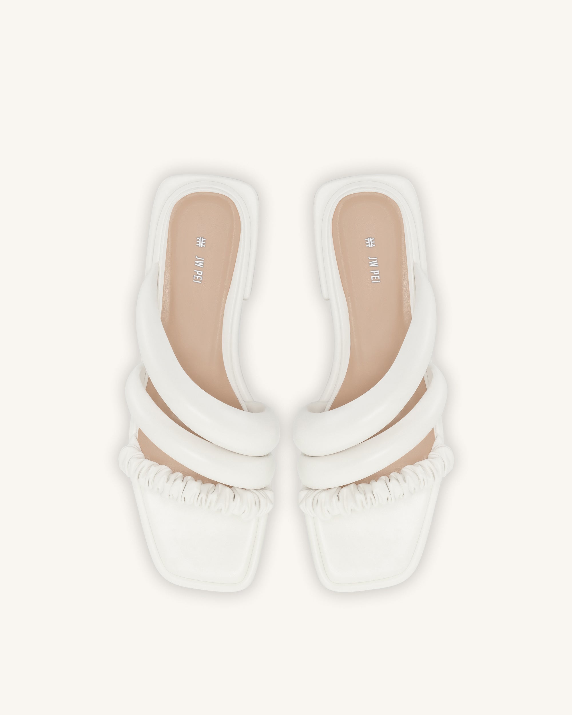 Jada Flat Mule - White - JW PEI UK